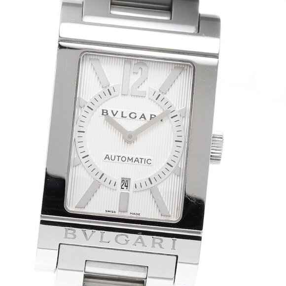 BVLGARI Rettangolo RT45S Date Silver Dial Automatic Men's Watch_888841 - Picture 5 of 6